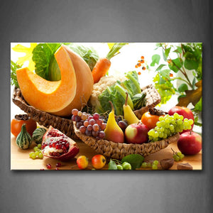 Colorful Various Vegetables And Fruit Wall Art Painting The Picture Print On Canvas Food Pictures For Home Decor Decoration Gift 