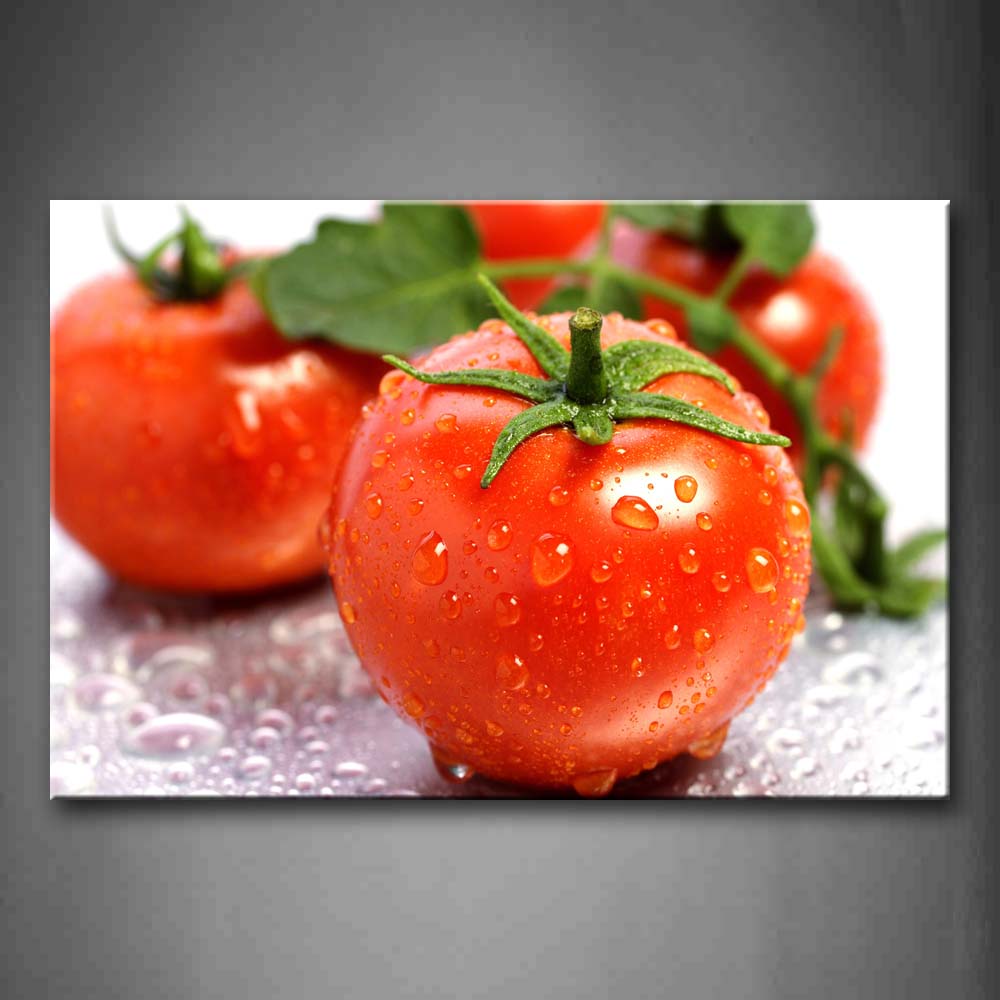 Red Tomato With Water Drop Wall Art Painting The Picture Print On Canvas Food Pictures For Home Decor Decoration Gift 