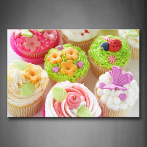 Colorful Various Cupcake Wall Art Painting Pictures Print On Canvas Food The Picture For Home Modern Decoration 