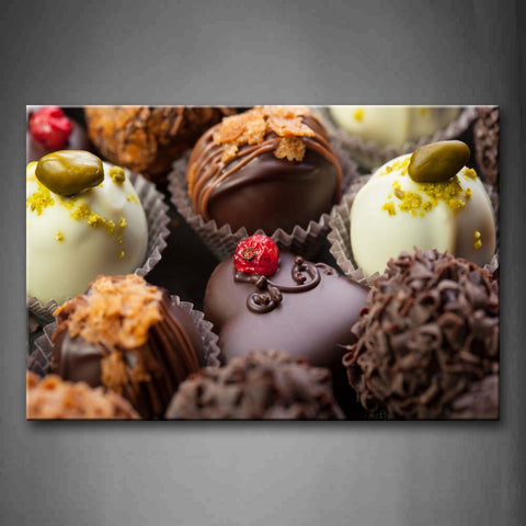 Various Colorful Chocolate Wall Art Painting Pictures Print On Canvas Food The Picture For Home Modern Decoration 