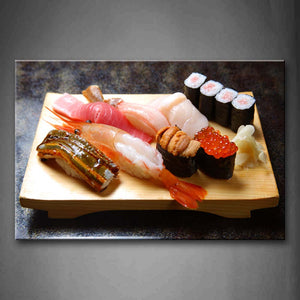 Sushi With Fish  Shrimp Meat Wall Art Painting The Picture Print On Canvas Food Pictures For Home Decor Decoration Gift 