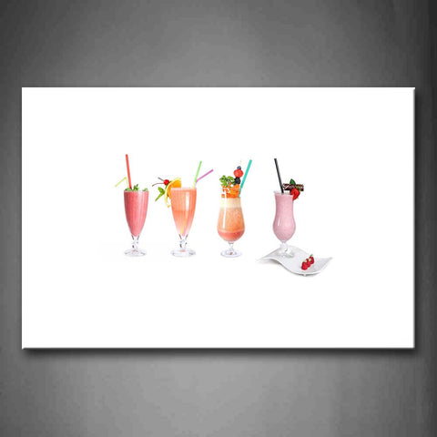 Colorful Various Cocktail In Cups  Wall Art Painting Pictures Print On Canvas Food The Picture For Home Modern Decoration 