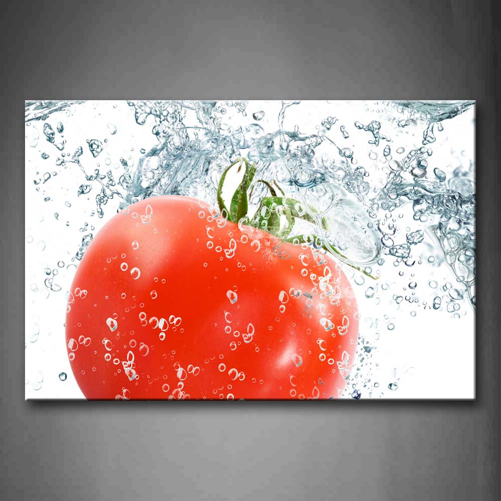 Red Tomato With Splash Water Wall Art Painting The Picture Print On Canvas Food Pictures For Home Decor Decoration Gift 