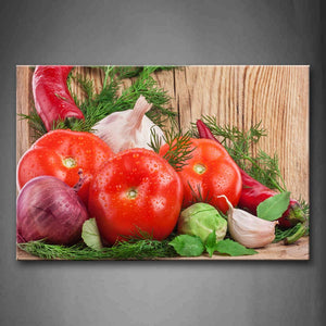 Red Colorful Various Vegetables Wall Art Painting Pictures Print On Canvas Food The Picture For Home Modern Decoration 