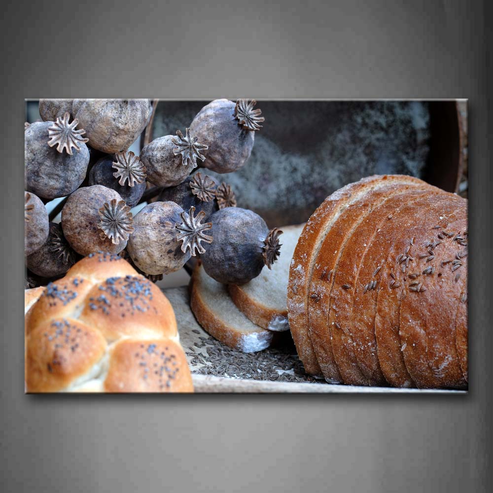 Bread With Sesame  Wall Art Painting The Picture Print On Canvas Food Pictures For Home Decor Decoration Gift 