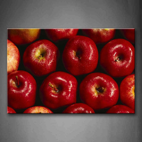 Red Apple With Water Drop Wall Art Painting Pictures Print On Canvas Food The Picture For Home Modern Decoration 