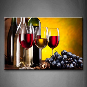 Grape Wine With Cup Wall Art Painting The Picture Print On Canvas Food Pictures For Home Decor Decoration Gift 