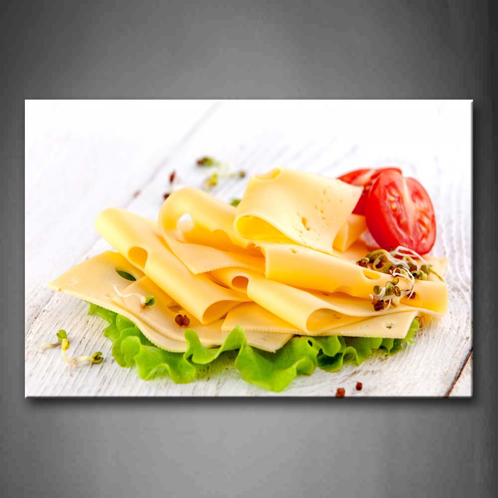 Yellow Cheese With Tomato Vegetable Wall Art Painting The Picture Print On Canvas Food Pictures For Home Decor Decoration Gift 