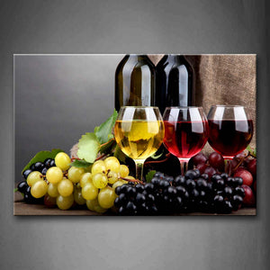 Various Wine In Cups Wall Art Painting Pictures Print On Canvas Food The Picture For Home Modern Decoration 