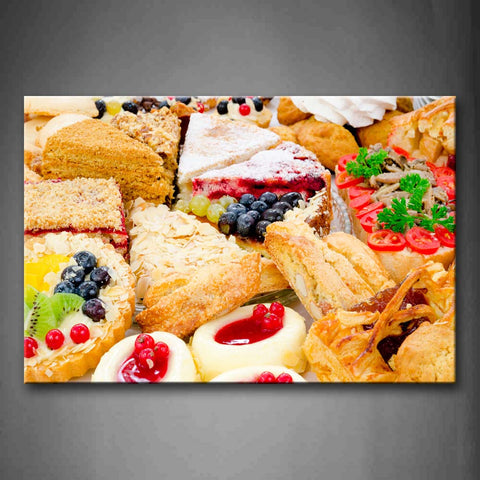 Sweets With Fruit Bread  Wall Art Painting The Picture Print On Canvas Food Pictures For Home Decor Decoration Gift 