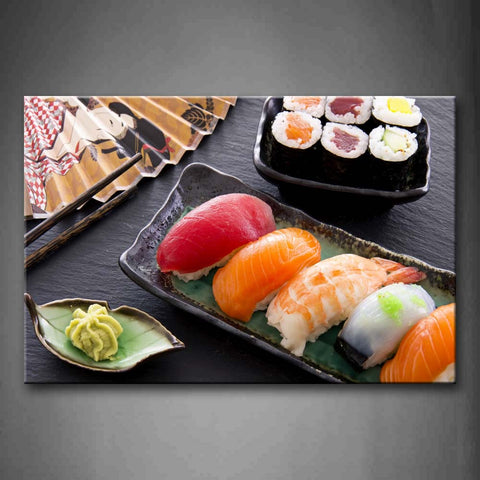 Colorful Various Sushi Wall Art Painting Pictures Print On Canvas Food The Picture For Home Modern Decoration 