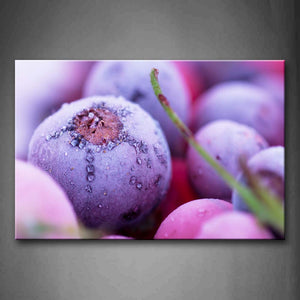 Purple And Pink Fresh Berry Wall Art Painting The Picture Print On Canvas Food Pictures For Home Decor Decoration Gift 