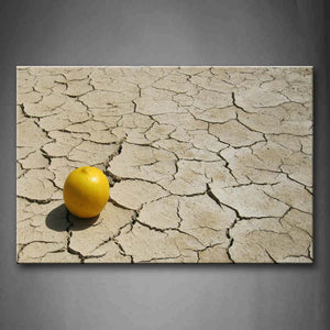 Yellow Lemon In Dry Up Ground Wall Art Painting The Picture Print On Canvas Food Pictures For Home Decor Decoration Gift 