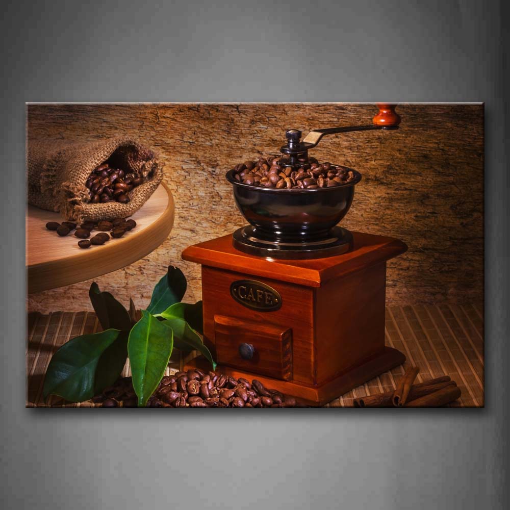 Brown Coffee With Green Leaf Wall Art Painting The Picture Print On Canvas Food Pictures For Home Decor Decoration Gift 