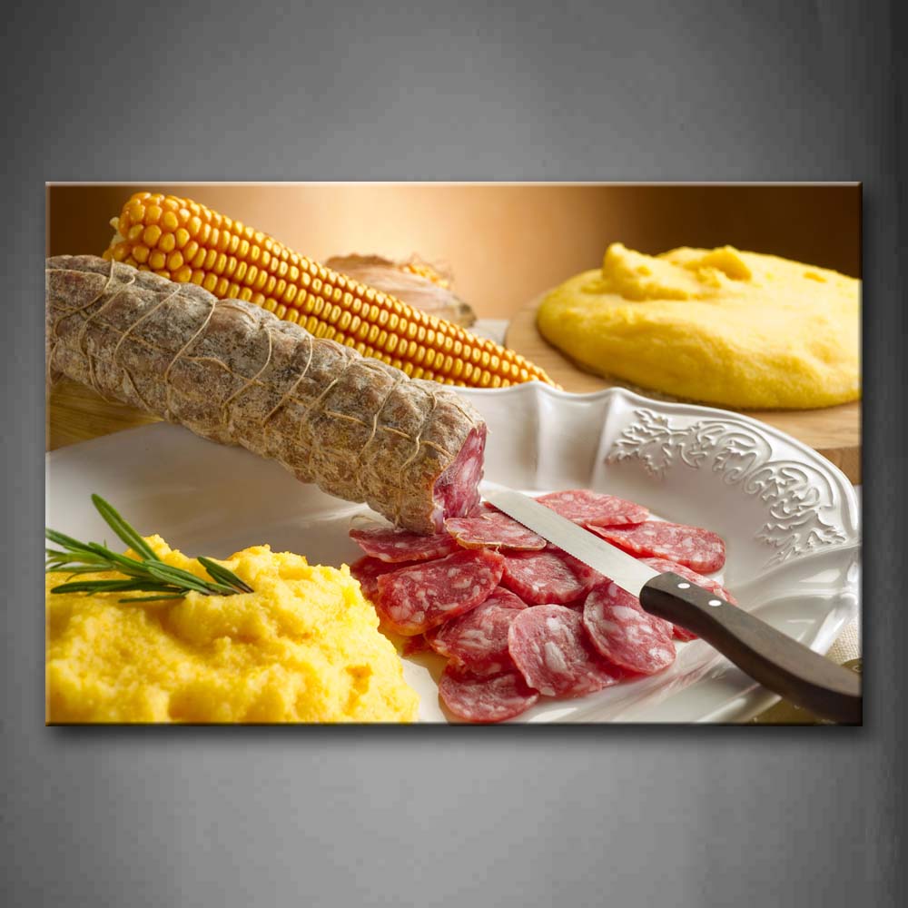 Meat With Corn Jam Wall Art Painting The Picture Print On Canvas Food Pictures For Home Decor Decoration Gift 