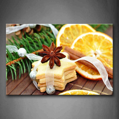 Sweets With Biscuit Orange Anise Wall Art Painting The Picture Print On Canvas Food Pictures For Home Decor Decoration Gift 