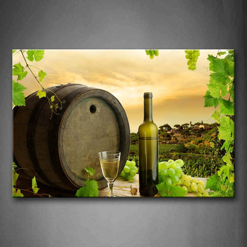 Yellow Grape Wine Wall Art Painting Pictures Print On Canvas Food The Picture For Home Modern Decoration 