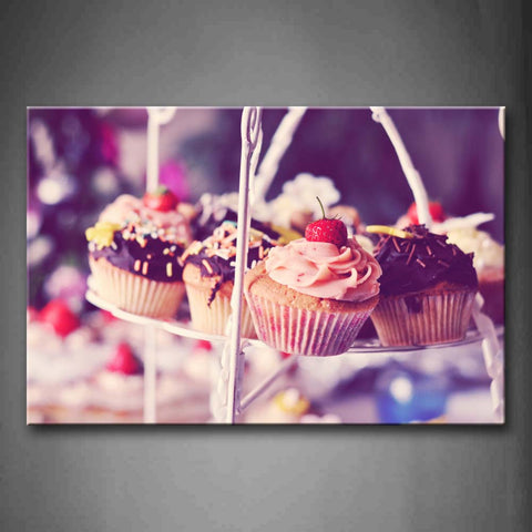 Colorful Various Cupcake Wall Art Painting Pictures Print On Canvas Food The Picture For Home Modern Decoration 