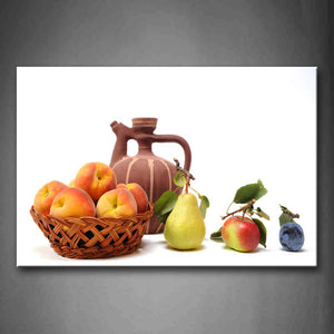 Various Colorful Fruit With Basket Wall Art Painting Pictures Print On Canvas Food The Picture For Home Modern Decoration 