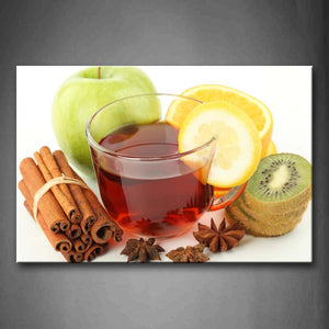 Brown Tea With Fruit And Anise Wall Art Painting The Picture Print On Canvas Food Pictures For Home Decor Decoration Gift 