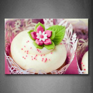 Cake With Flower Leaf Pattern Wall Art Painting The Picture Print On Canvas Food Pictures For Home Decor Decoration Gift 