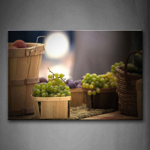 Green Grape In Box Wall Art Painting The Picture Print On Canvas Food Pictures For Home Decor Decoration Gift 