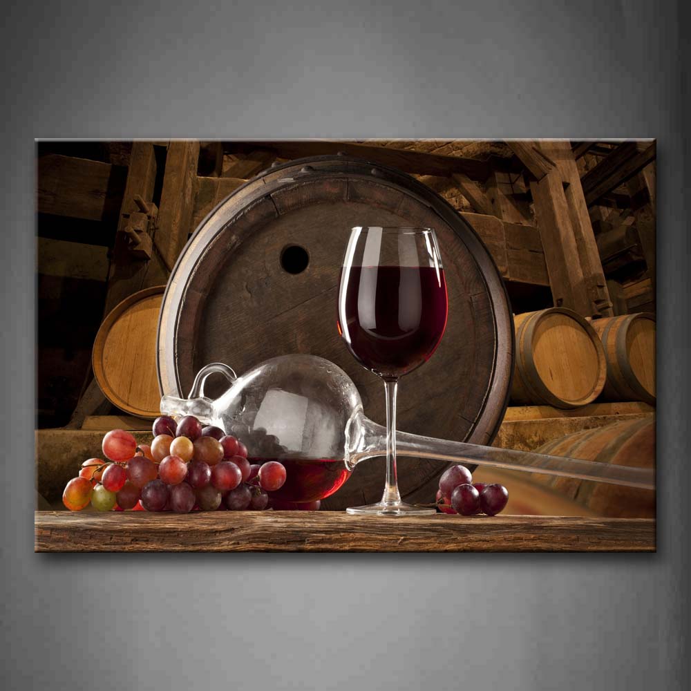 Grape Wine In Cups Wall Art Painting Pictures Print On Canvas Food The Picture For Home Modern Decoration 