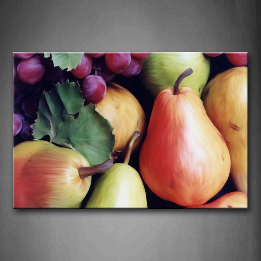 Various Fruit With Green Leaf Wall Art Painting Pictures Print On Canvas Food The Picture For Home Modern Decoration 