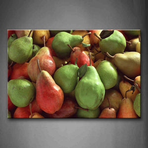 Red And Green Pear With Leaf Wall Art Painting The Picture Print On Canvas Food Pictures For Home Decor Decoration Gift 