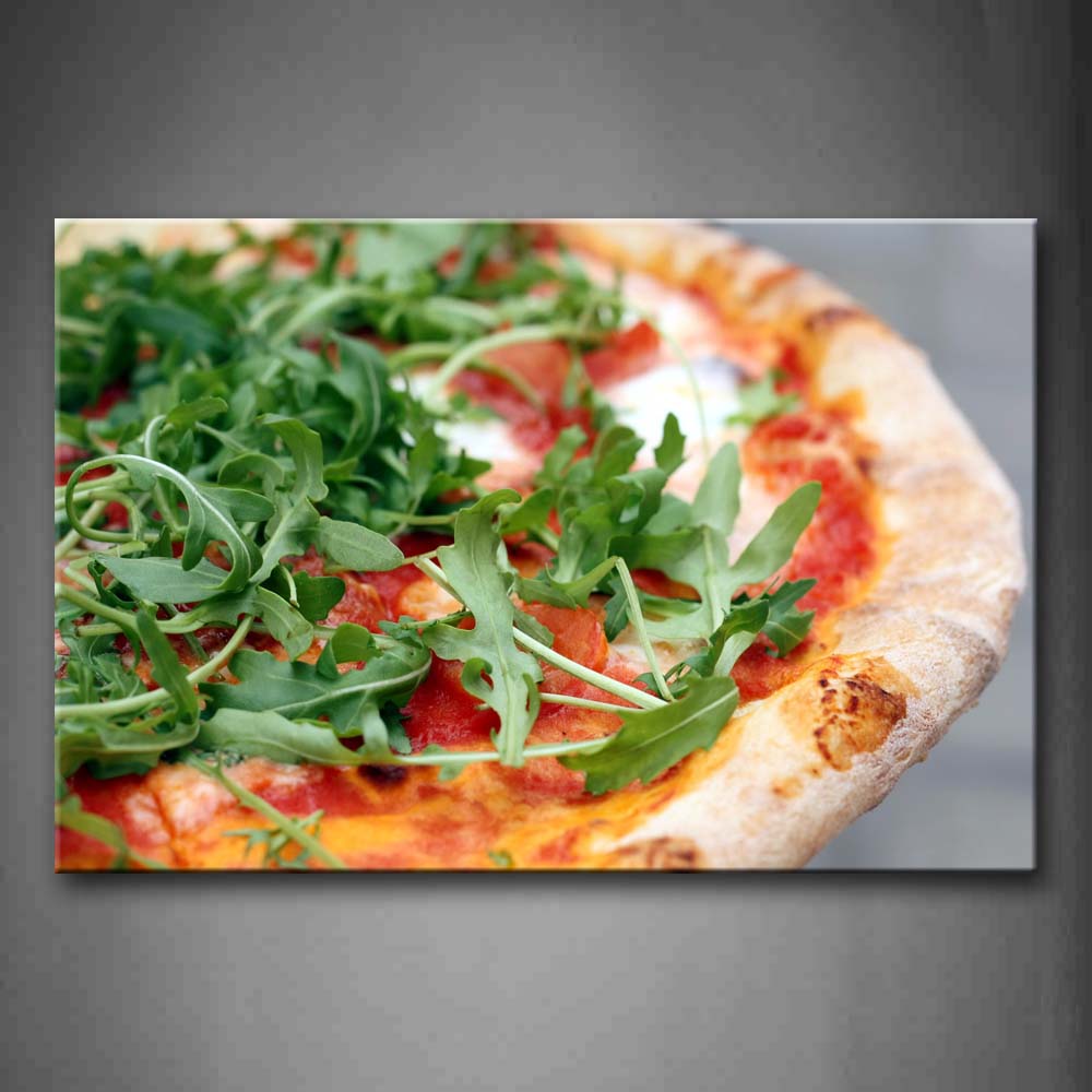 Pizza With Green Vegetable Wall Art Painting Pictures Print On Canvas Food The Picture For Home Modern Decoration 