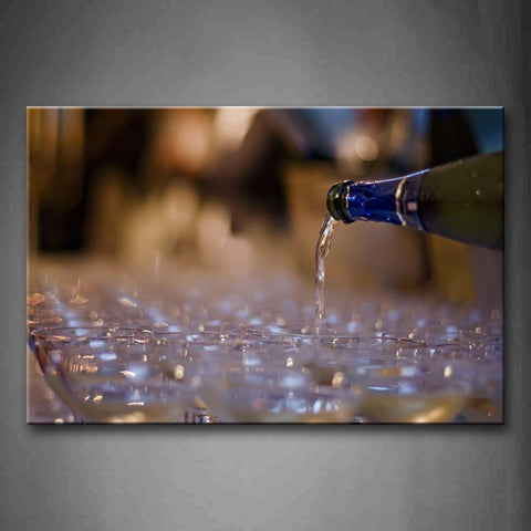 Pouring Wine To The Glasses Cup Wall Art Painting The Picture Print On Canvas Food Pictures For Home Decor Decoration Gift 