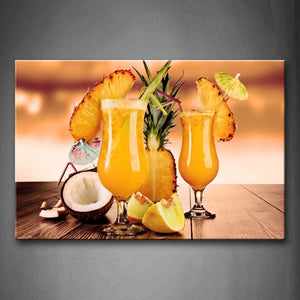 Cocktail With Various Fruit In Glass Wall Art Painting The Picture Print On Canvas Food Pictures For Home Decor Decoration Gift 