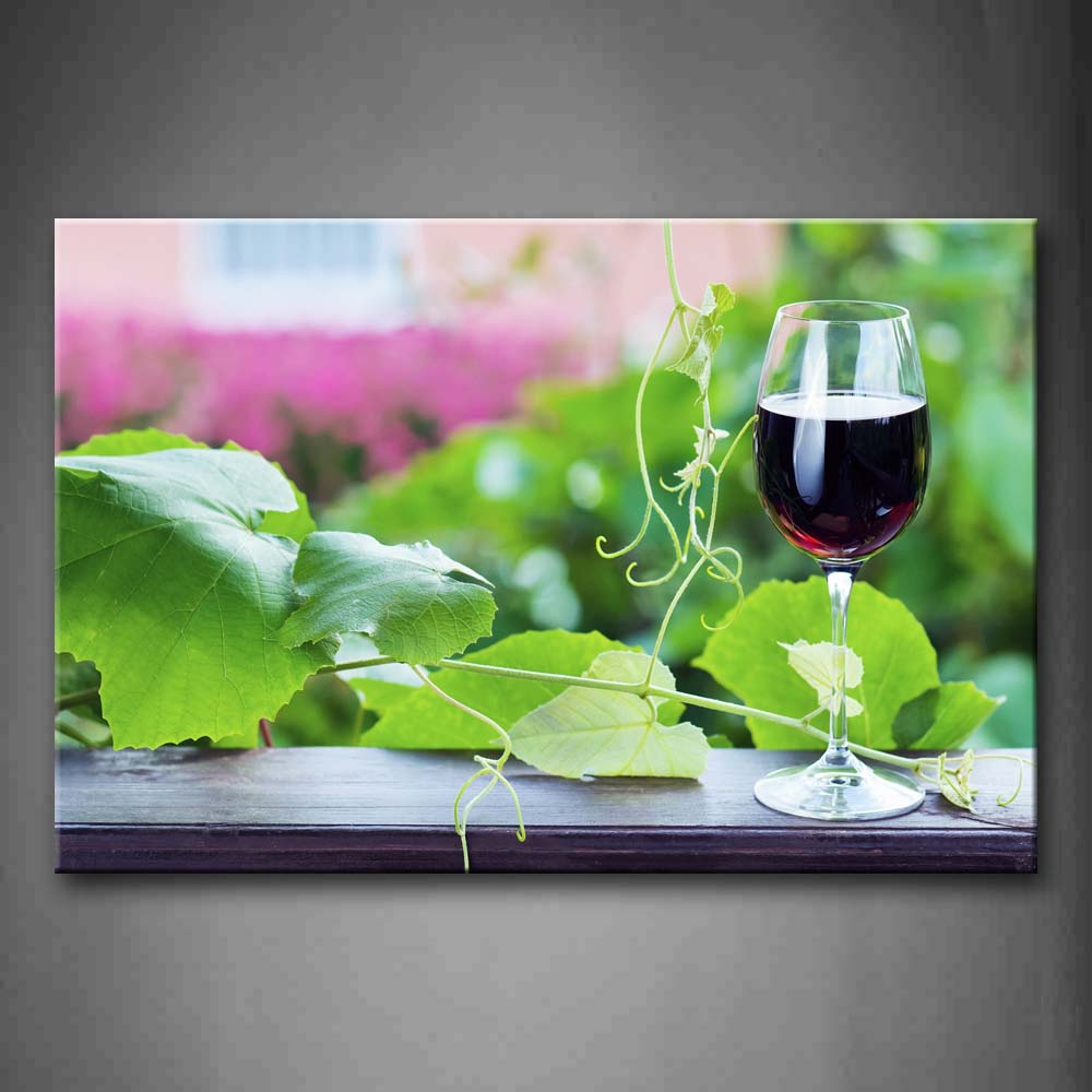 Red Wine With Green Leaf Wall Art Painting The Picture Print On Canvas Food Pictures For Home Decor Decoration Gift 