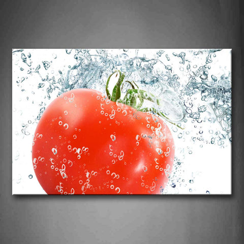 Red Tomato With Splash Water Wall Art Painting The Picture Print On Canvas Food Pictures For Home Decor Decoration Gift 