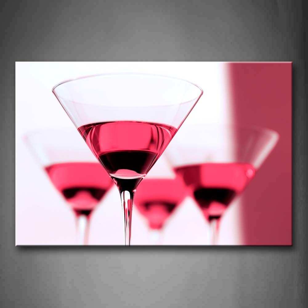 Pink Wine In Glass Wall Art Painting The Picture Print On Canvas Food Pictures For Home Decor Decoration Gift 