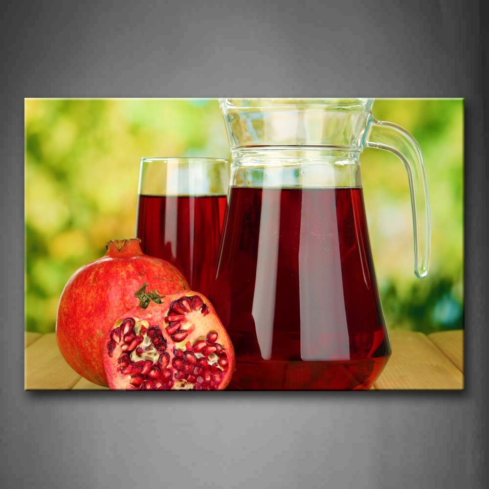 Pomegranate And Juice Wall Art Painting The Picture Print On Canvas Food Pictures For Home Decor Decoration Gift 