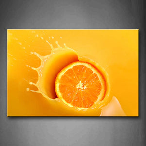 Yellow Orange Orange In Juice Wall Art Painting The Picture Print On Canvas Food Pictures For Home Decor Decoration Gift 