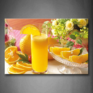 Yellow Orange Orange And Juice Wall Art Painting The Picture Print On Canvas Food Pictures For Home Decor Decoration Gift 