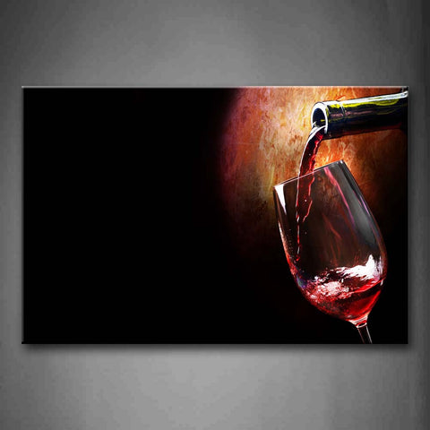 Brown Red Grape Wine In Glass Wall Art Painting The Picture Print On Canvas Food Pictures For Home Decor Decoration Gift 