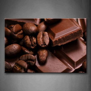 Brown Chocolate And Coffee Wall Art Painting Pictures Print On Canvas Food The Picture For Home Modern Decoration 