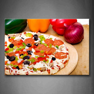 Colorful Pizza And Vegetable Wall Art Painting Pictures Print On Canvas Food The Picture For Home Modern Decoration 