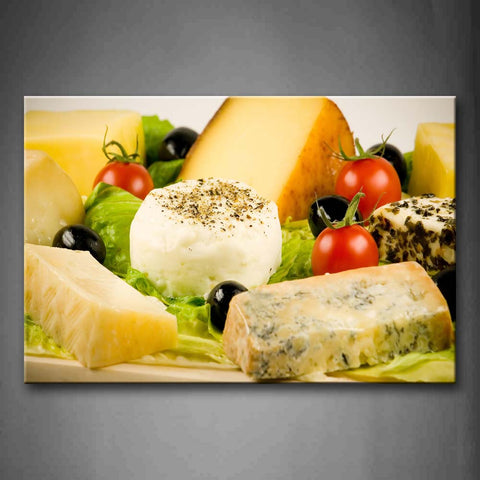 Various Cheese With Fruit Wall Art Painting The Picture Print On Canvas Food Pictures For Home Decor Decoration Gift 