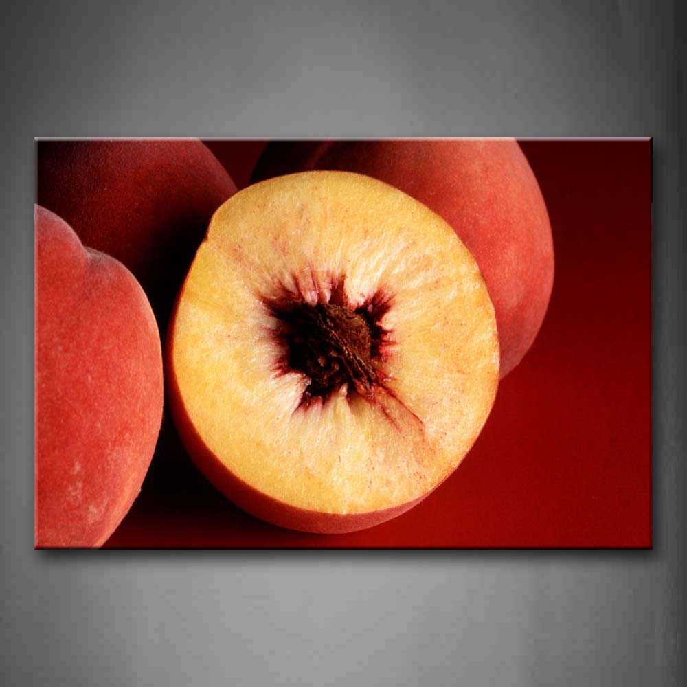 Red Pink And Fresh Peach Wall Art Painting Pictures Print On Canvas Food The Picture For Home Modern Decoration 