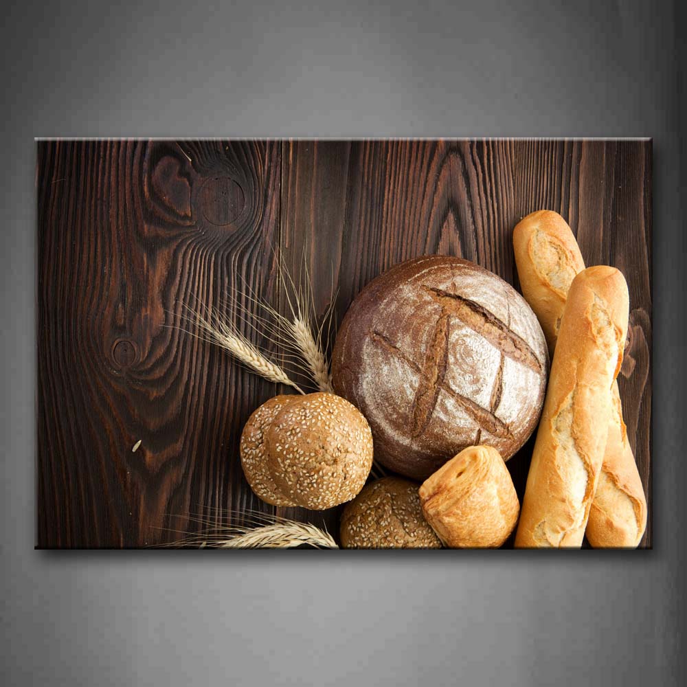 Various Brown Bread With Wheat Wall Art Painting The Picture Print On Canvas Food Pictures For Home Decor Decoration Gift 