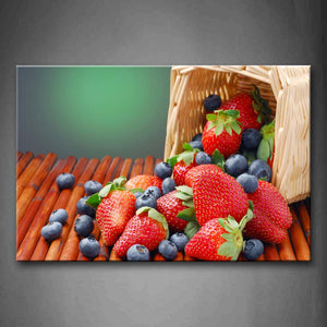 Red Blue Berry And Strawberry  Wall Art Painting Pictures Print On Canvas Food The Picture For Home Modern Decoration 