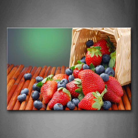 Red Blue Berry And Strawberry  Wall Art Painting Pictures Print On Canvas Food The Picture For Home Modern Decoration 