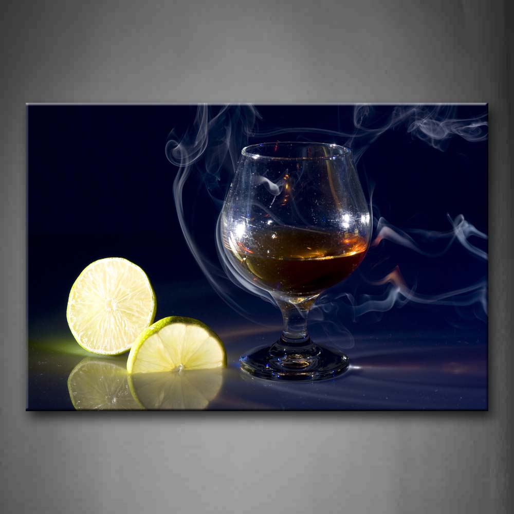 Whisky In Glass With Lemon Wall Art Painting The Picture Print On Canvas Food Pictures For Home Decor Decoration Gift 