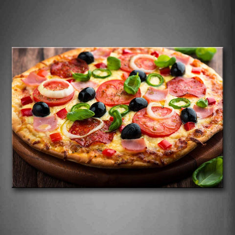 Colorful Pizza With Fruit Wall Art Painting Pictures Print On Canvas Food The Picture For Home Modern Decoration 