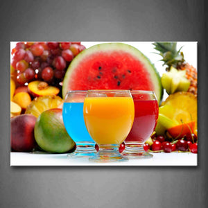 Colorful Fruit Juice In Cup Wall Art Painting The Picture Print On Canvas Food Pictures For Home Decor Decoration Gift 