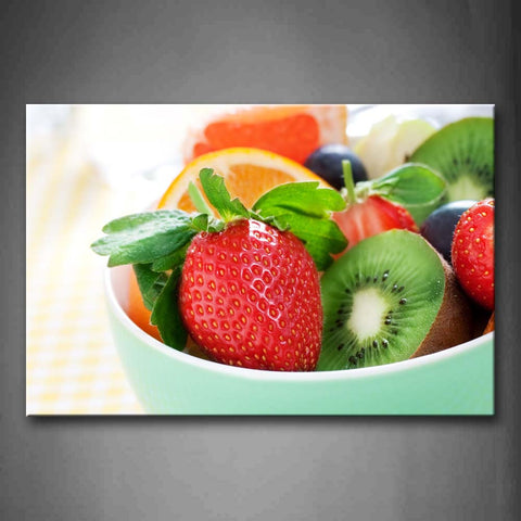 Fruit With Strawberry And Kiwi Wall Art Painting Pictures Print On Canvas Food The Picture For Home Modern Decoration 